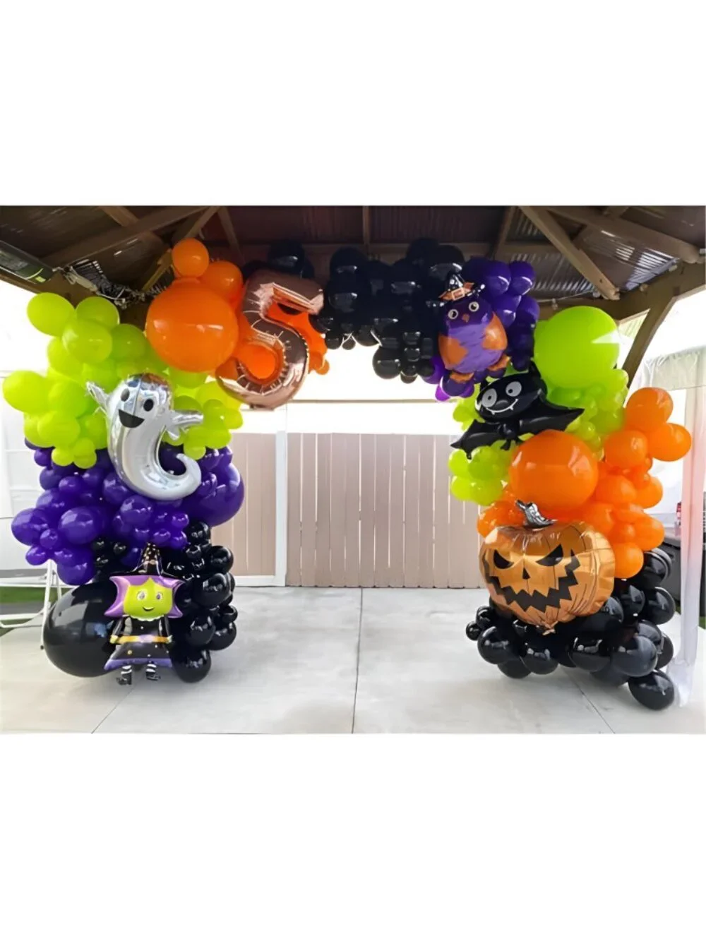 Halloween Balloon Arch Kit, 134Pcs Black and Orange Balloons